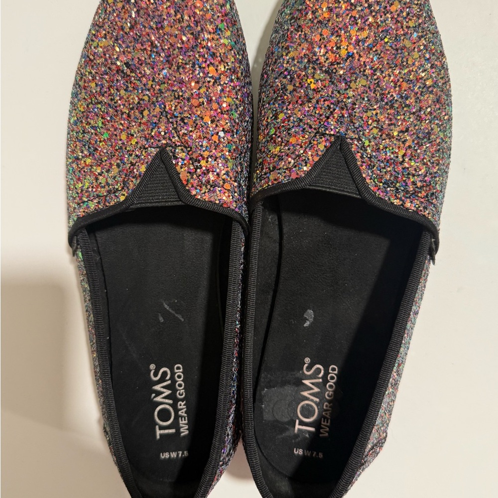 Toms Multicolor Glitter Women's Shoes - Picture 2 of 6